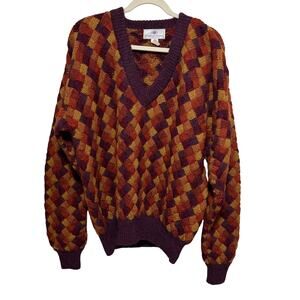 Carroll & Company Alpaca Sweater L Handknit Vintage Luxury Artisan Beverly Hills